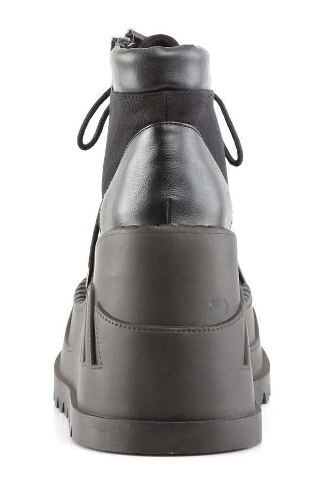 STOMP-10 Black Vegan Leather Cyber Shoe