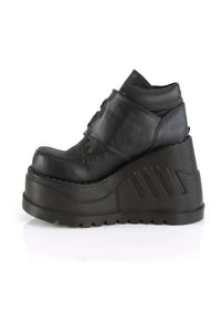 STOMP-15 Black Vegan Leather Cyber Shoe-Cyber Shoes-SEXYSHOES.COM