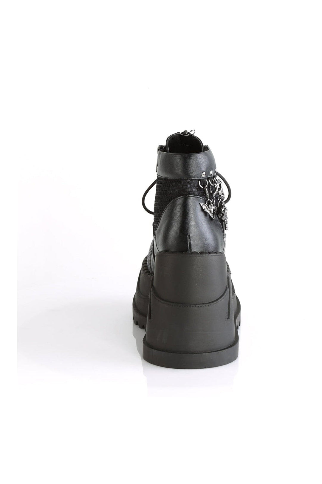 STOMP-18 Black Vegan Leather Cyber Shoe-Cyber Shoes-SEXYSHOES.COM