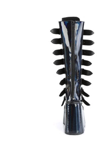 Demonia SWING-815 Black Hologram Knee Boot in Black Hologram