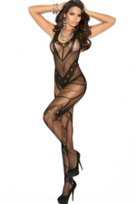 Seamless Crochet Net Bodystocking