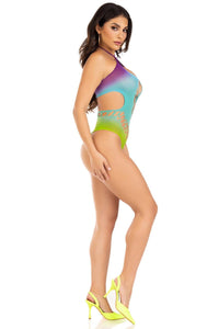 Seamless Ombre Halter Bodysuit-Bodysuits-SEXYSHOES.COM