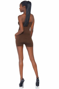 Seamless Opaque Microfiber Strapless Romper-Shapewear-SEXYSHOES.COM