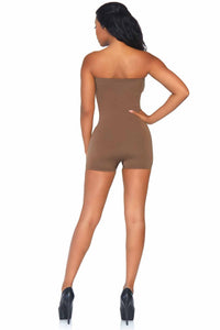 Seamless Opaque Microfiber Strapless Romper-Shapewear-SEXYSHOES.COM