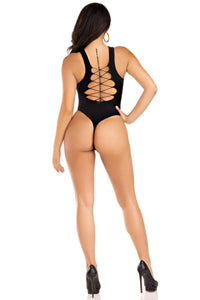 Seamless Opaque Racer Tank Bodysuit-Bodysuits-SEXYSHOES.COM