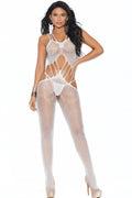 Seductive Crochet Suspender Bodystocking