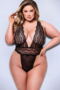 Baci Lingerie Sexy Strappy Teddy in Black  from SexyShoes.com