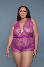 Sheer Eyelash Lace Romper