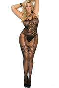 Sheer Fishnet & Lace Bodystocking
