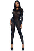 Sheer Rhinestone Catsuit