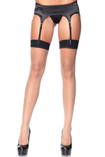 Sheer Spandex Baroque Cuban Heel Backseam Stockings
