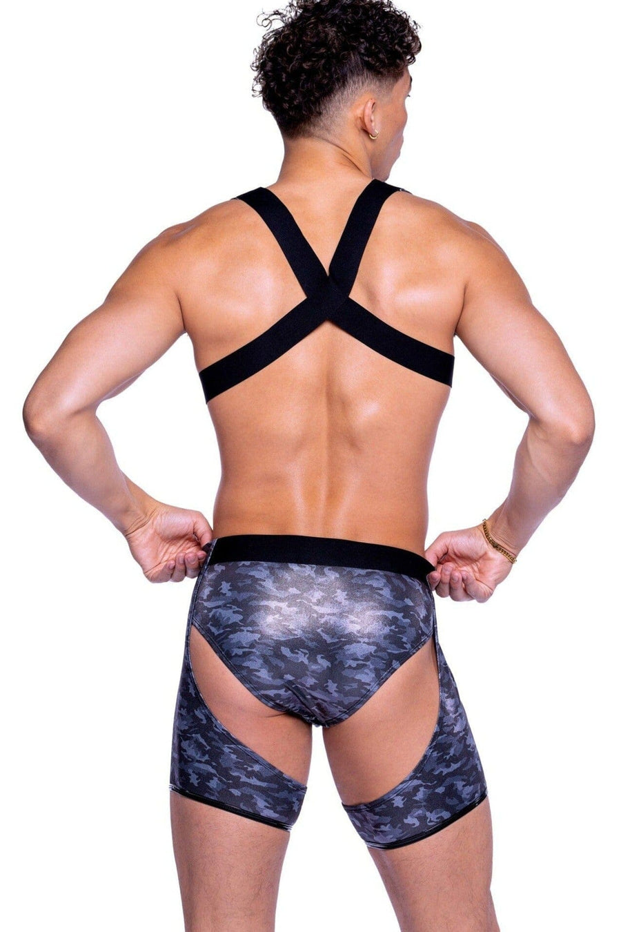 Roma Confidential Shimmer Camouflage Briefs in Black 
