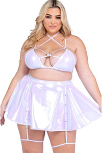 Skirt with Straps-Mini Skirts-SEXYSHOES.COM