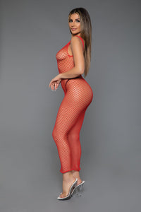 Sleeveless Fishnet Maxi Bodycon Dress-Stripper Dresses-SEXYSHOES.COM