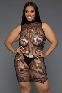 BeWicked Sleeveless Mini Dress with Side Cut Out in Black  from SexyShoes.com