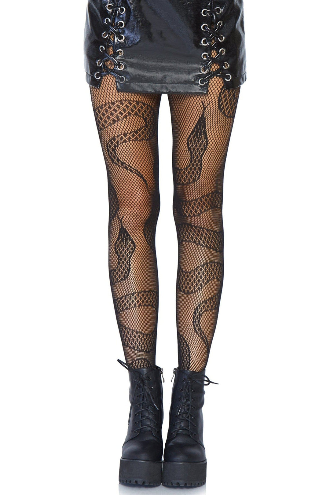Leg Avenue Snake Net Tights in Black  from SexyShoes.com
