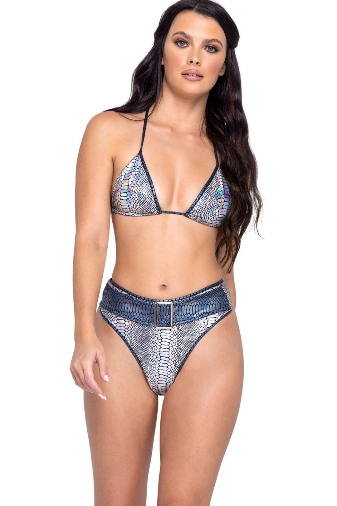 Snake Skin Triangle Tie-Top