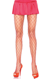 Leg Avenue Spandex Diamond Panty Hose in Red  from SexyShoes.com