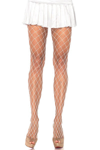 Leg Avenue Spandex Diamond Panty Hose in White  from SexyShoes.com