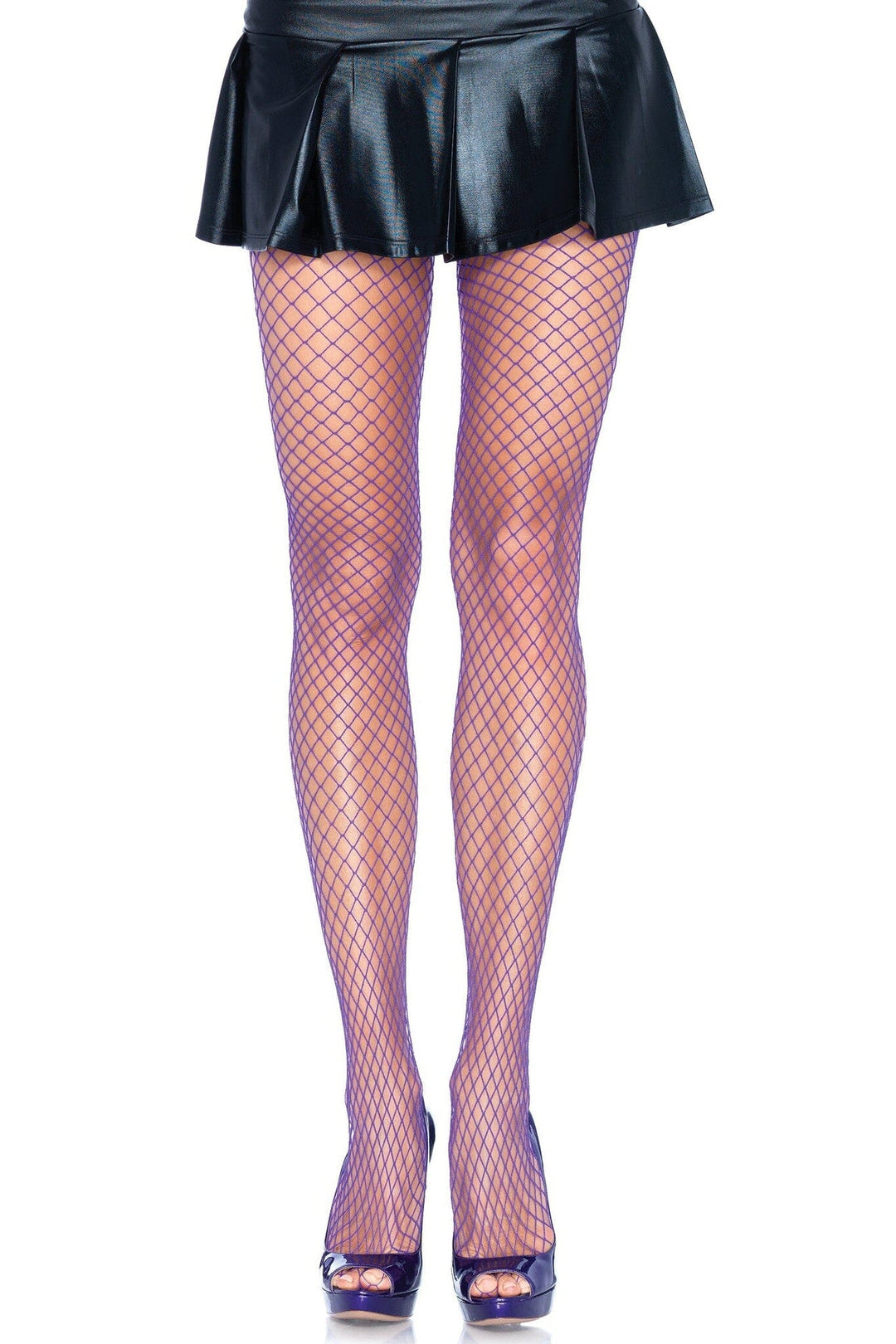 Leg Avenue Spandex Industrial Net Tights in Purple  from SexyShoes.com