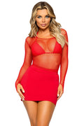 Spandex Long Sleeved Net Shirt