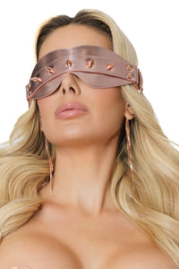 Coquette Spike Pleather Blind Fold in Gold  from SexyShoes.com