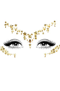 Leg Avenue Star Sign Face Jewels Sticker in Gold  from SexyShoes.com