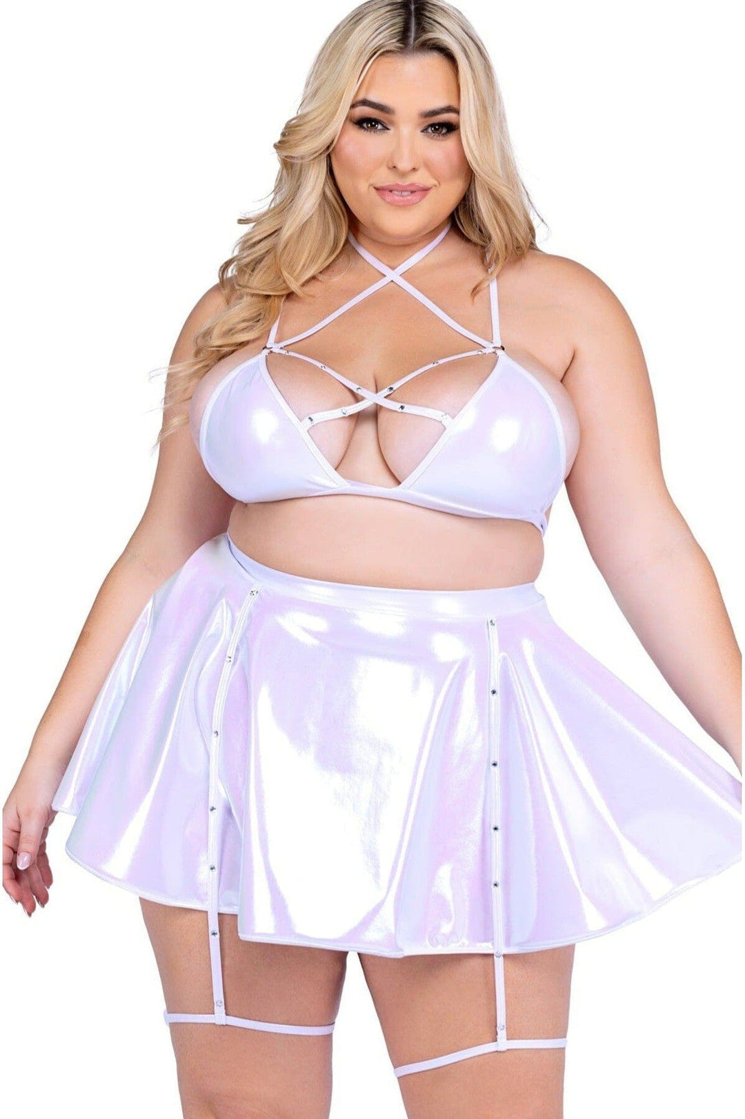 Roma Confidential Strappy Bikini Top in White 