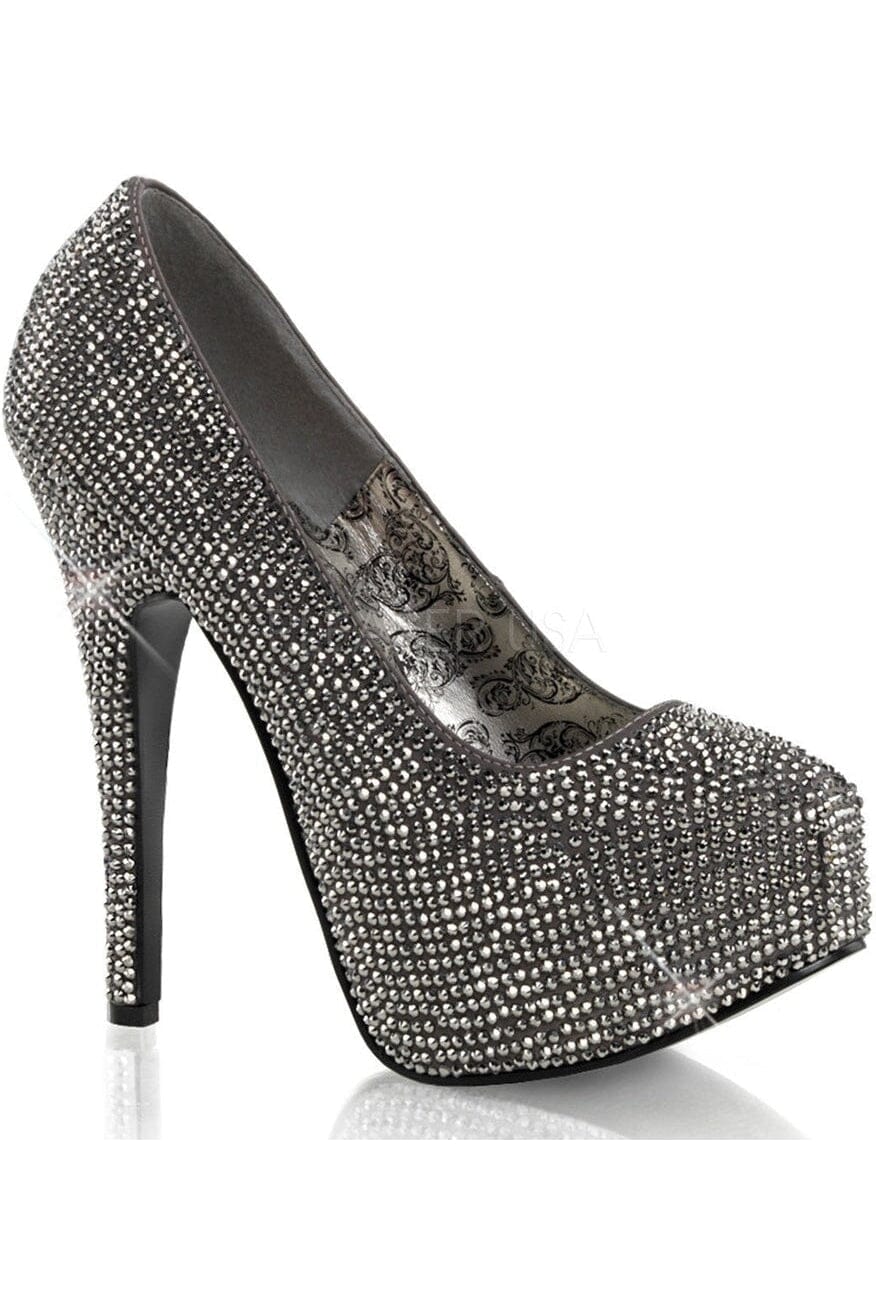 Bordello TEEZE-06R Pump in Grey Satin from SexyShoes.com