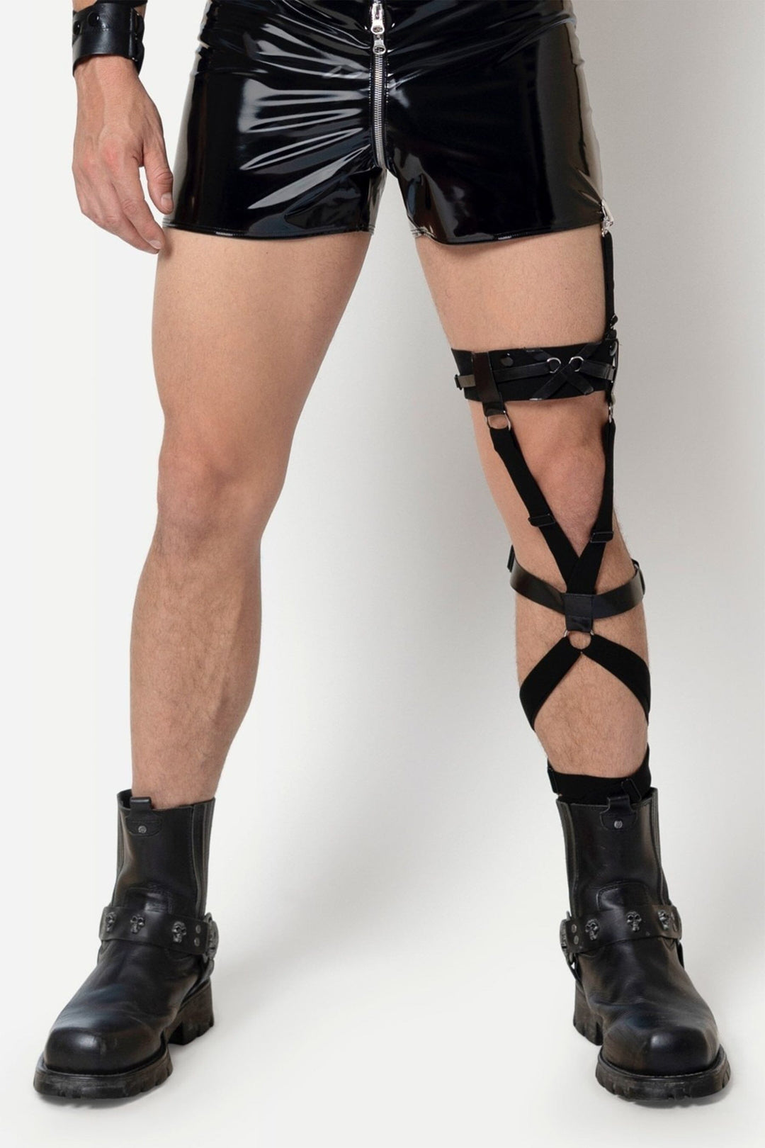L'HOMME THORLAK Leg Harness in Black  from SexyShoes.com