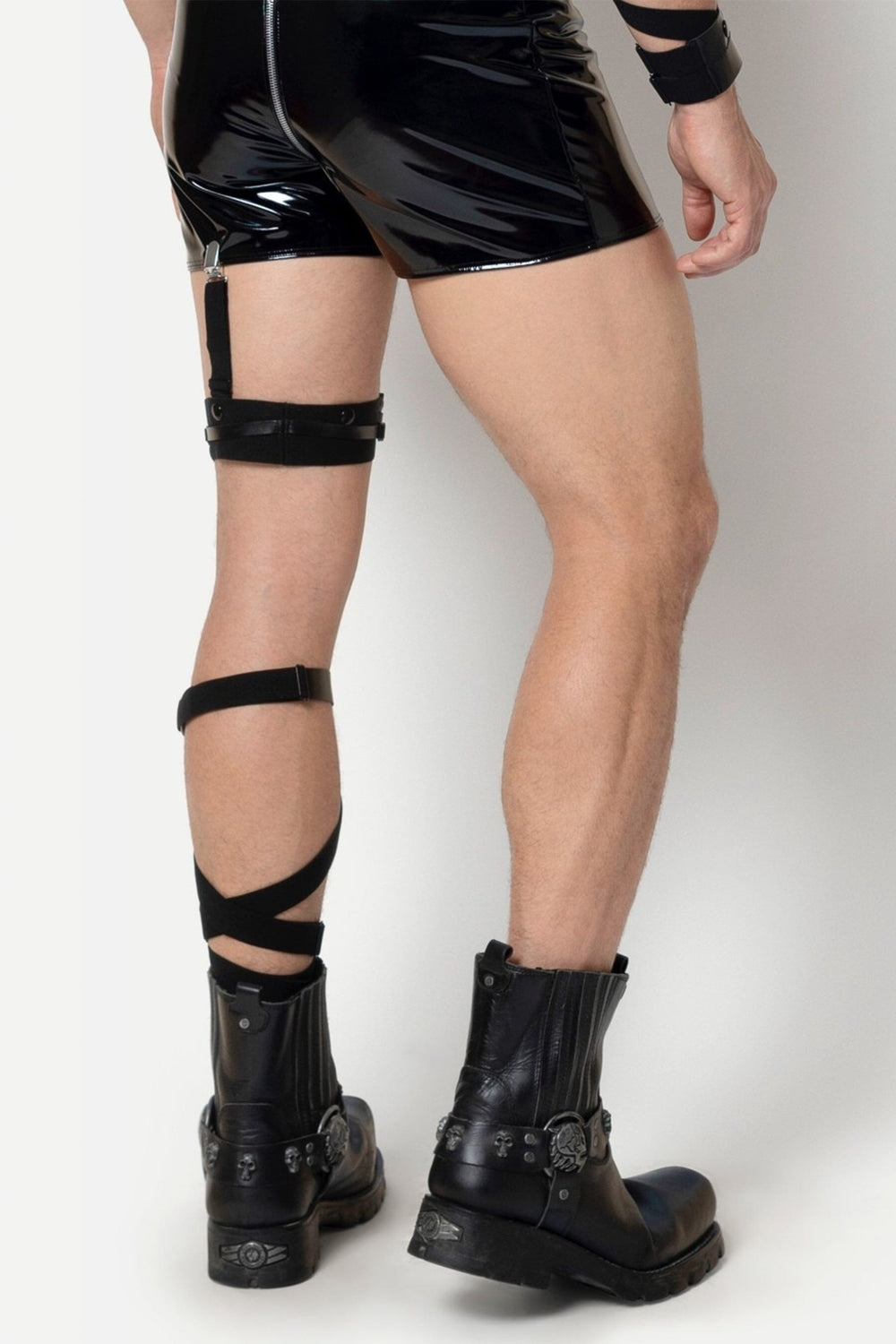 L'HOMME THORLAK Leg Harness in Black 