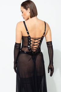 Patrice Catanzaro TIGRESSE Mesh Dress in Black 