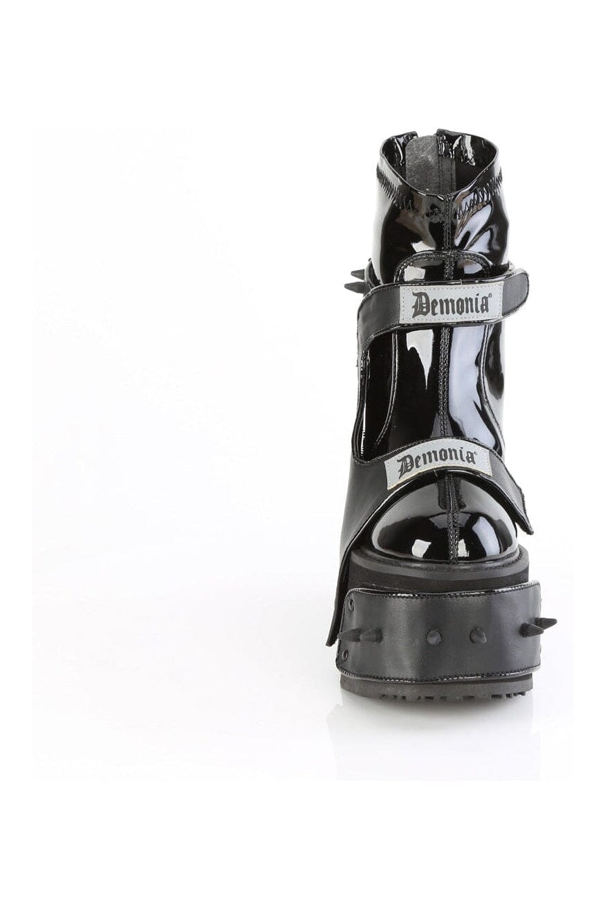TRANSFORMER-808 Black Vegan Leather Cyber Shoe