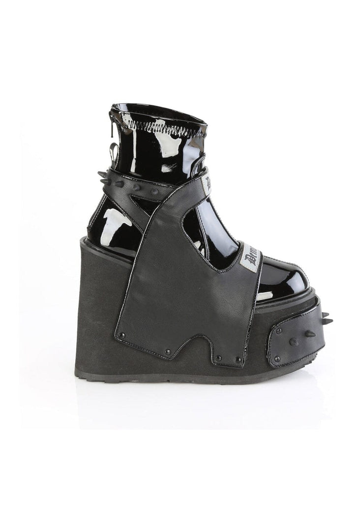 TRANSFORMER-808 Black Vegan Leather Cyber Shoe