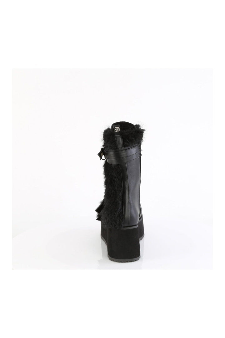 TRASHVILLE-218 Black Vegan Leather Knee boot