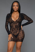 The Obsession Deep V Neck Bodycon Mini Dress