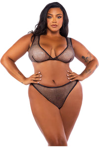 Roma Confidential Think Pink Rhinestone Tube 2 Piece Short Set in Black  from SexyShoes.com