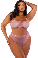Think Pink Rhinestone Tube 2-Piece Short Set