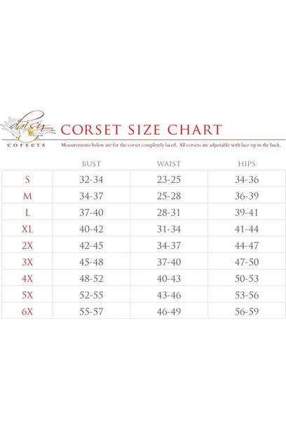 Daisy Corsets Top Drawer 3 PC Premium Black Witch Corset Costume in Black 