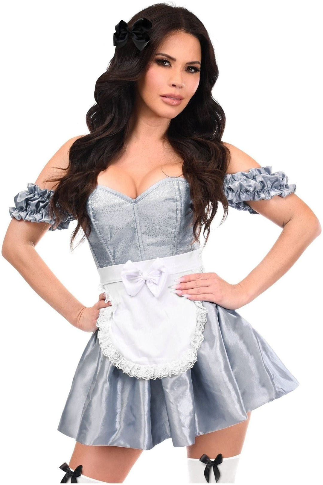 Daisy Corsets Top Drawer 3 PC Wonderland Seeker Corset Dress Costume in Blue 