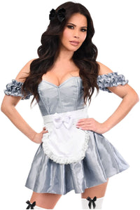 Daisy Corsets Top Drawer 3 PC Wonderland Seeker Corset Dress Costume in Blue 