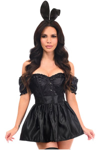 Daisy Corsets Top Drawer 4 PC Bunny Corset Costume in Black 