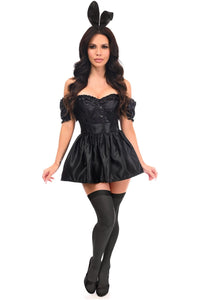 Daisy Corsets Top Drawer 4 PC Bunny Corset Costume in Black  from SexyShoes.com