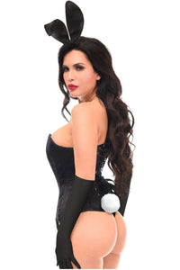 Daisy Corsets Top Drawer 4 PC Classic Bunny Corset Costume in Black 