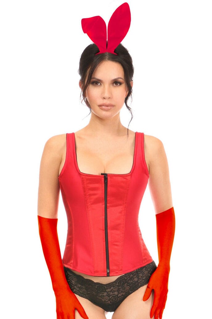 Daisy Corsets Top Drawer 4 PC Classic Red Bunny Corset Costume in Red 
