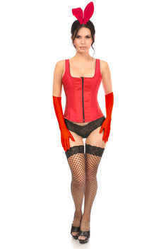 Top Drawer 4 PC Classic Red Bunny Corset Costume