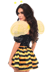 Daisy Corsets Top Drawer 4 PC Honey Bee Corset Costume in Black 