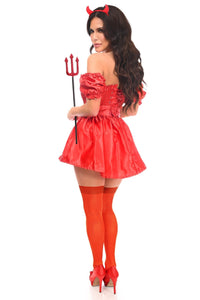 Daisy Corsets Top Drawer 4 PC Sexy Devil Corset Costume in Red 