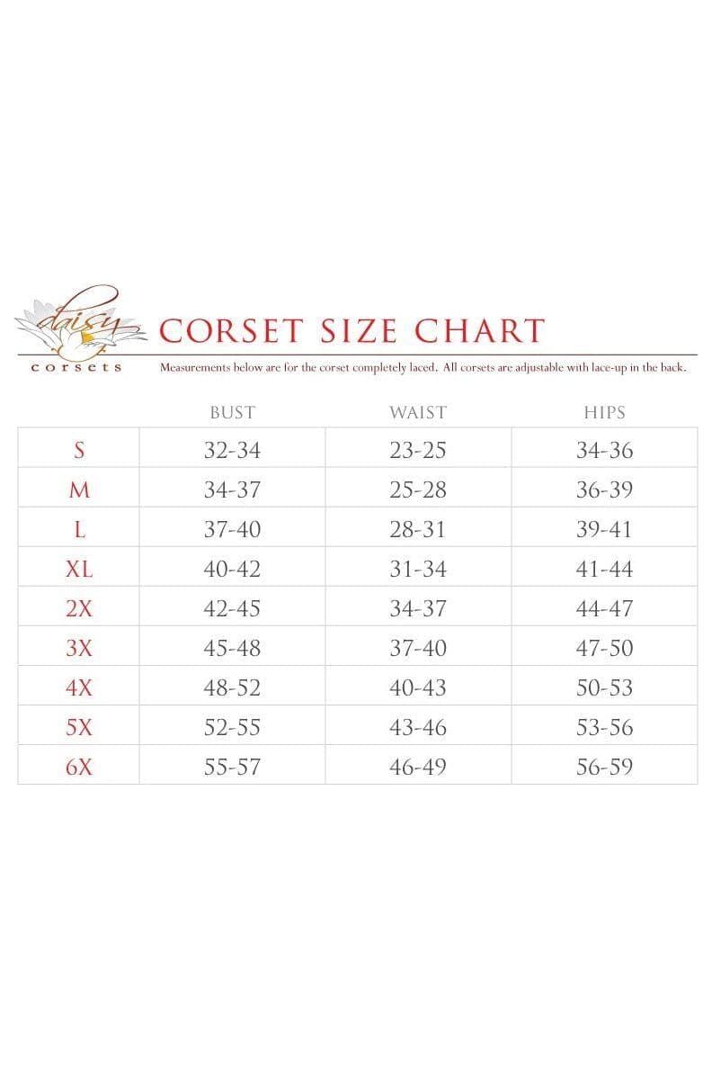 Daisy Corsets Top Drawer 5 PC Sequin Black/Red Cat Corset Dress Costume in Red 