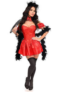 Daisy Corsets Top Drawer 5 PC Sexy Saloon Girl Corset Dress Costume in Red  from SexyShoes.com